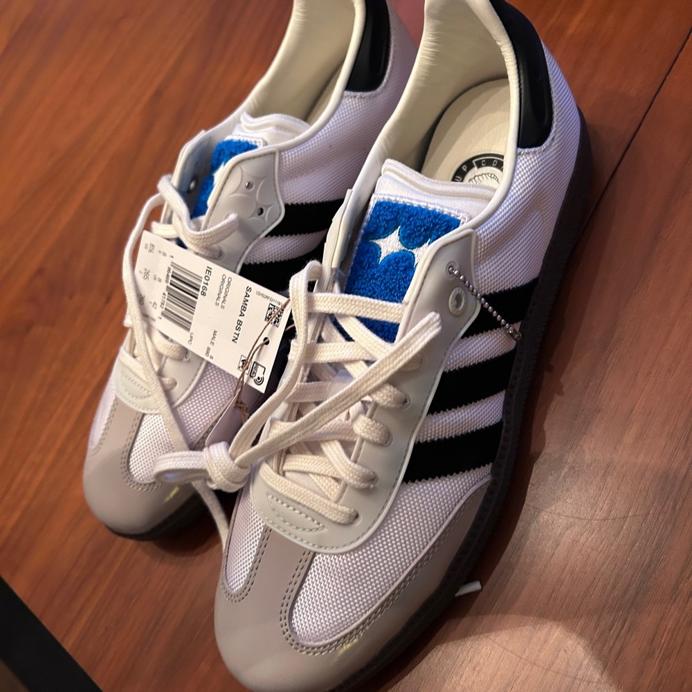 Adidas Women’s White and Black Sneakers 8.5 Samba BSTN
